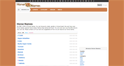 Desktop Screenshot of funhorsenames.com
